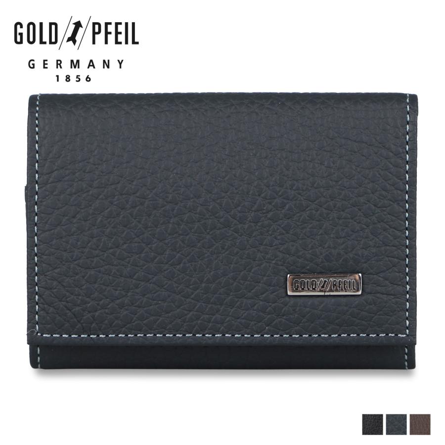ゴールドファイル GOLD PFEIL 財布 小銭入れ コインケース メンズ 本革 SUPERIOR COIN CASE ブラック ネイビー ダーク GP24570 | GOLD PFEIL
