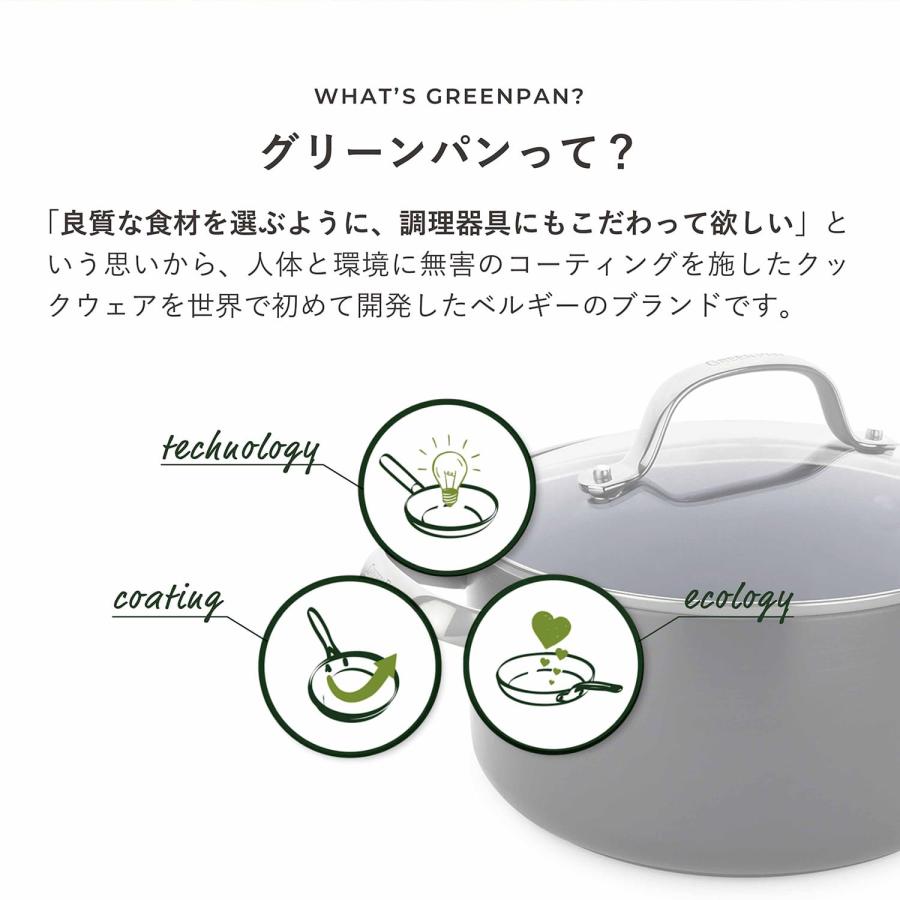 特典付き グリーンパン GREENPAN ヴェニスプロ 両手鍋 20cm 3.1L IH ガス対応 VENICE PRO ブラック 黒 CC000655-001の画像