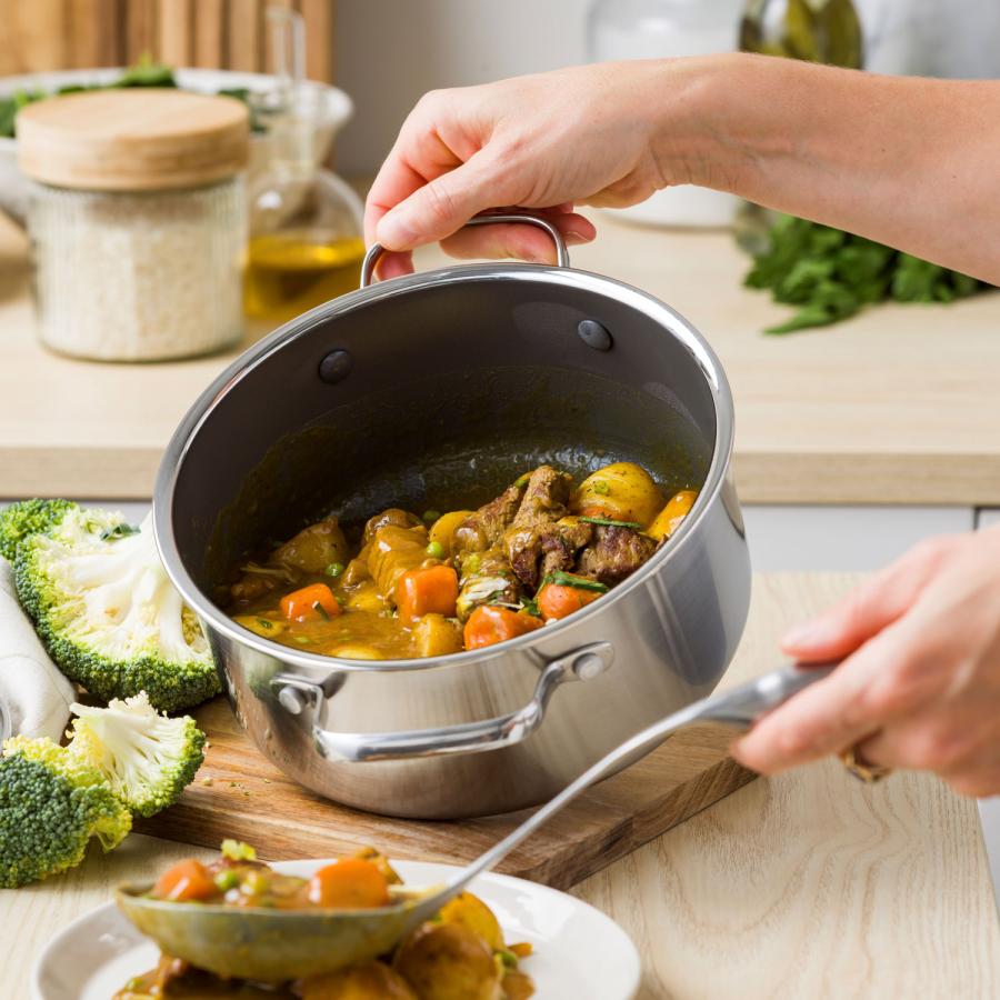 グリーンパン GREENPAN キャセロール 両手鍋 20cm ガラス蓋付き IH オーブン 食器洗浄乾燥機対応 エーペックス CC010626-104_2