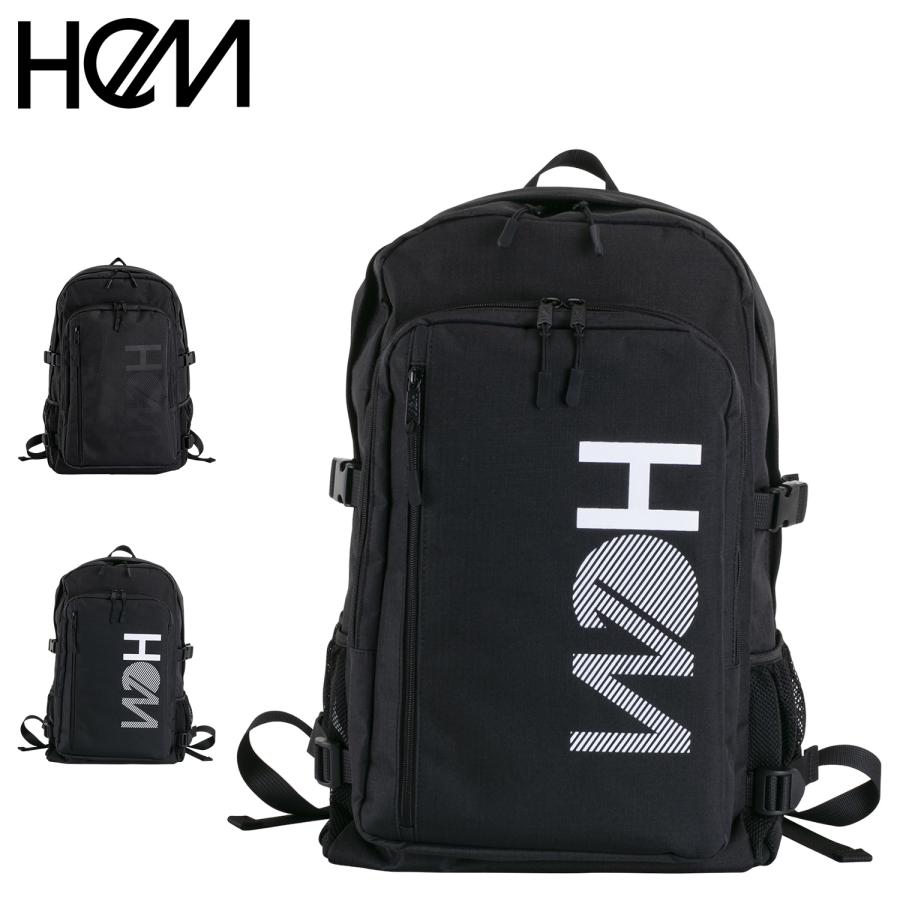 HeM ヘム リュック バッグ スクールリュック マーティー デイパック Lサイズ メンズ レディース 通学 女子 男子 撥水 ブラック 398074 HeM（ヘム） リュック バッグ スクールリュック マーティー デイパック