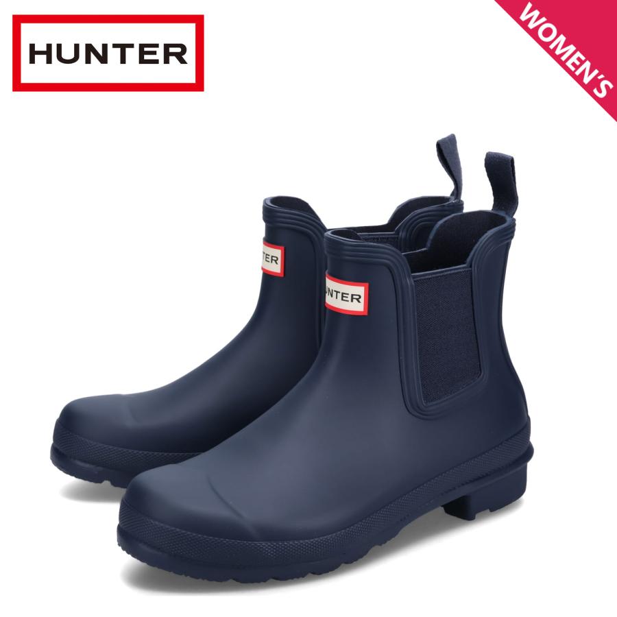 ハンター HUNTER レインブーツ サイドゴアブーツ チェルシー ウィメンズ オリジナル レディース 防水 WOMENS ORIGINAL CHELSEA ネイビー WFS2078RMA | HUNTER