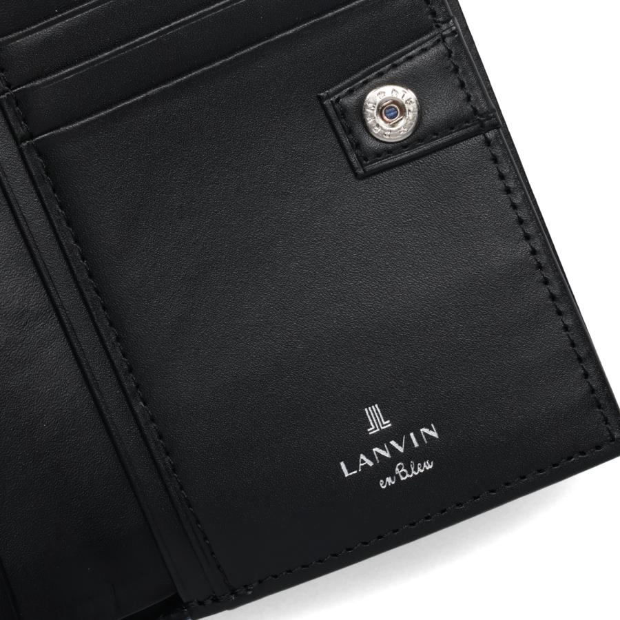 ランバンオンブルー LANVIN en Bleu 財布 二つ折り メンズ レディース コンパクト アクア ブラック ホワイト グリーン 黒 白 513623 LANVIN en Bleu ランバンオンブルー 財布 二つ折り メンズ レディース