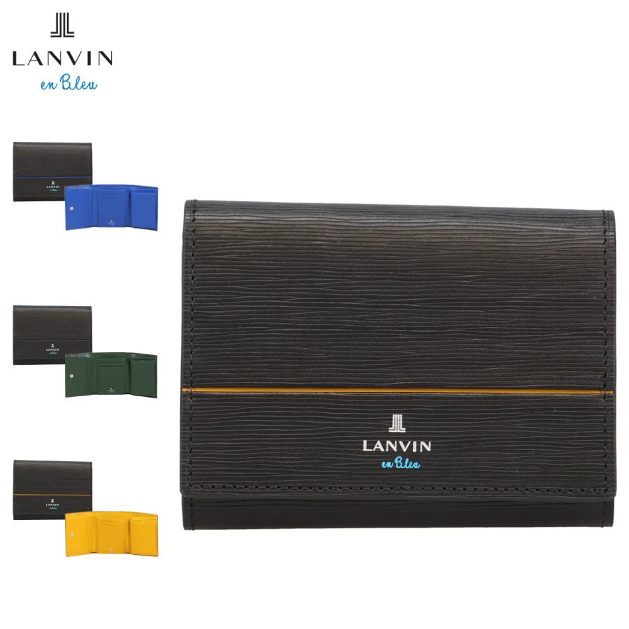 LANVIN en Bleu ランバンオンブルー 財布 三つ折り メンズ レディース