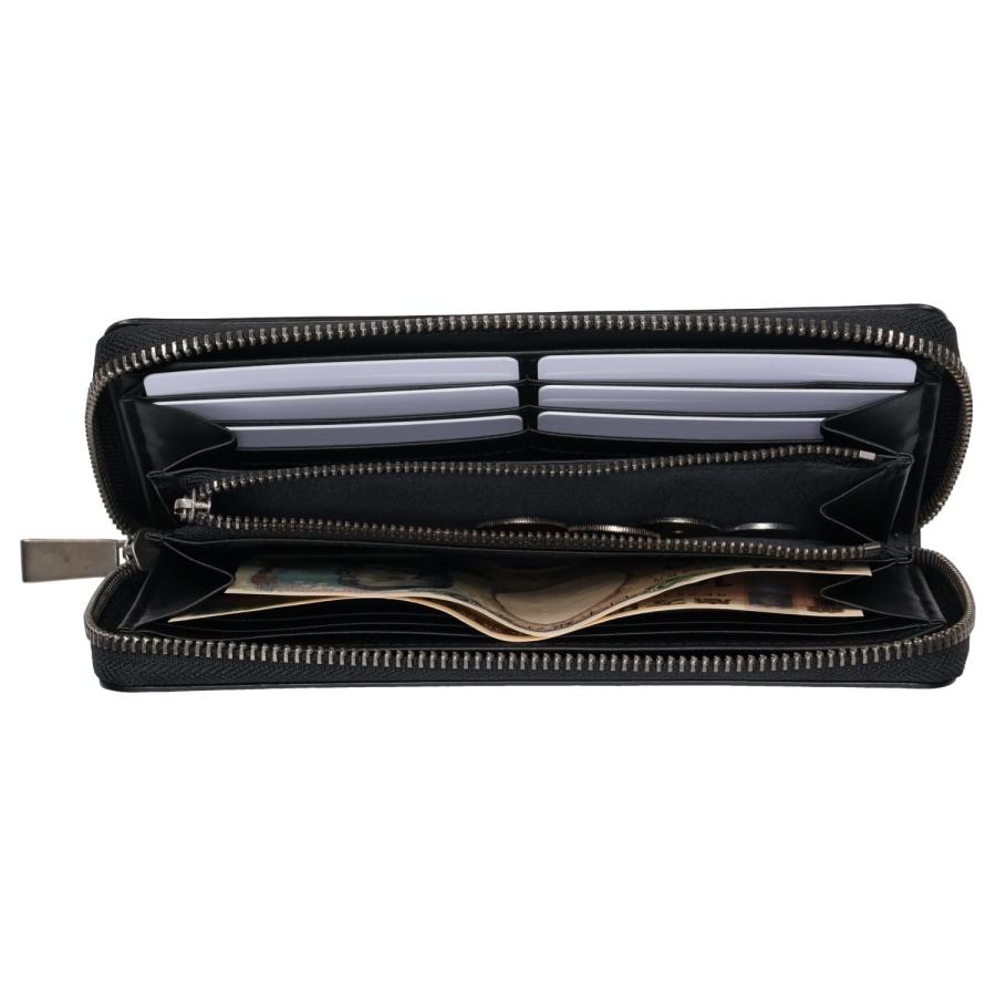 LANVIN en Bleu ランバンオンブルー 長財布 メンズ ラウンドファスナー