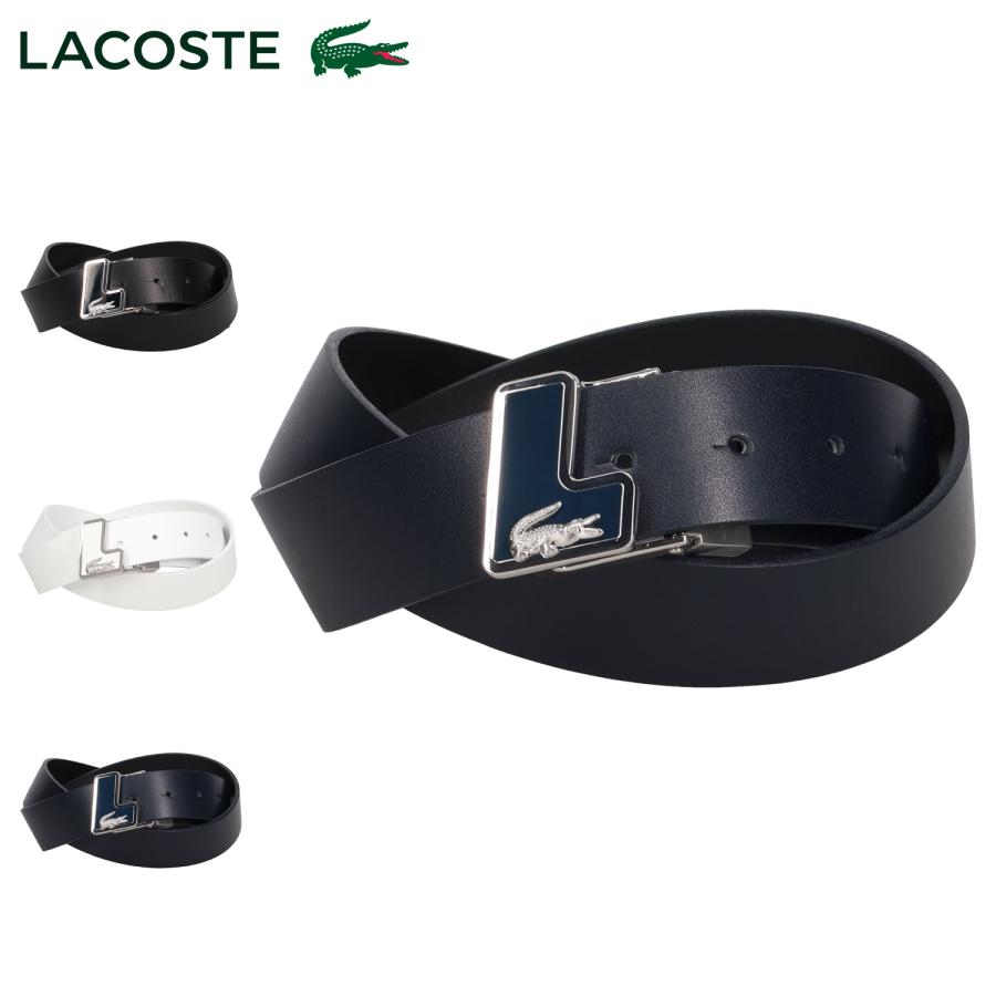 ラコステ LACOSTE ベルト メンズ 本革 日本製 BELT ブラック ホワイト ネイビー 黒 白 LB67211 LACOSTE（ラコステ） ベルト メンズ 本革 日本製 BELT ブラック