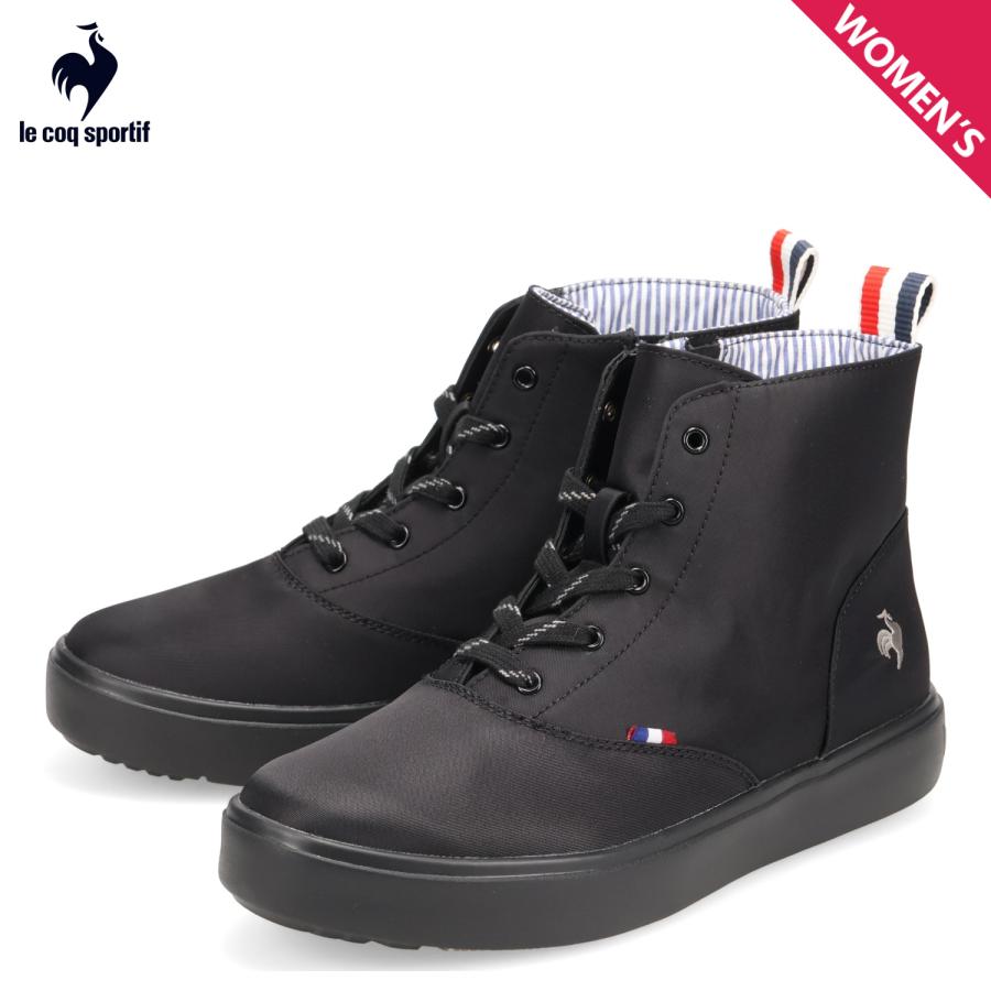 ルコック スポルティフ le coq sportif LCS レインブーツ テルナ 3 MID R レディース 厚底 軽量 防水 TELUNA 3 MID R ブラック 黒 LU5SRS04LZ | le coq sportif