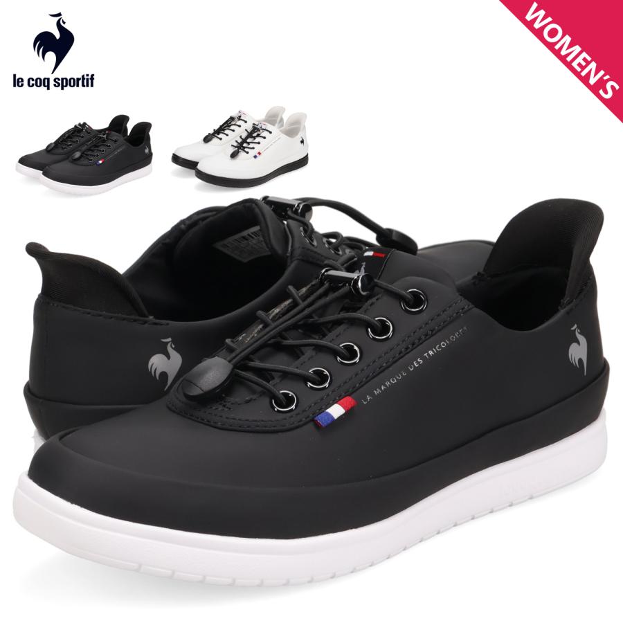 ルコック スポルティフ le coq sportif スニーカー LCS アルマ R SI レディース 軽量 防水 LCS ALMA R SI ブラック ホワイト 黒 白 LU5SRS26LZ | le coq sportif