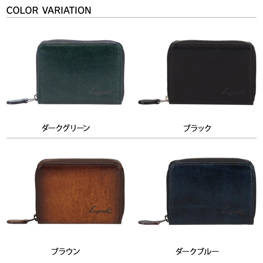 ラガード Lugard 青木鞄 財布 小銭入れ コインケース メンズ ラウンドファスナー 本革 G-3 ダーク ブラック グリーン ダーク ブラウン ブルー 黒 5185 | LUGARD | 05