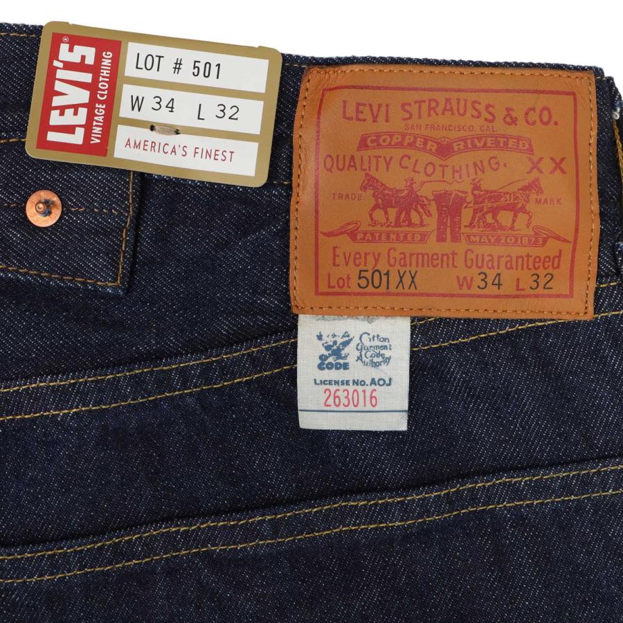 リーバイス ビンテージ クロージング LEVIS VINTAGE CLOTHING 501 ジーンズ デニム パンツ ジーパン メンズ ストレート ダーク インディゴ 33501-0052の画像