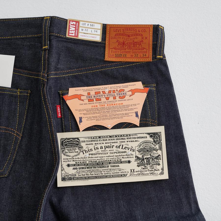 リーバイス ビンテージ クロージング LEVIS VINTAGE CLOTHING S501XX ジーンズ デニム パンツ ジーパン メンズ 復刻 赤耳 ストレート 大戦モデル 44501-0088｜sneak｜04