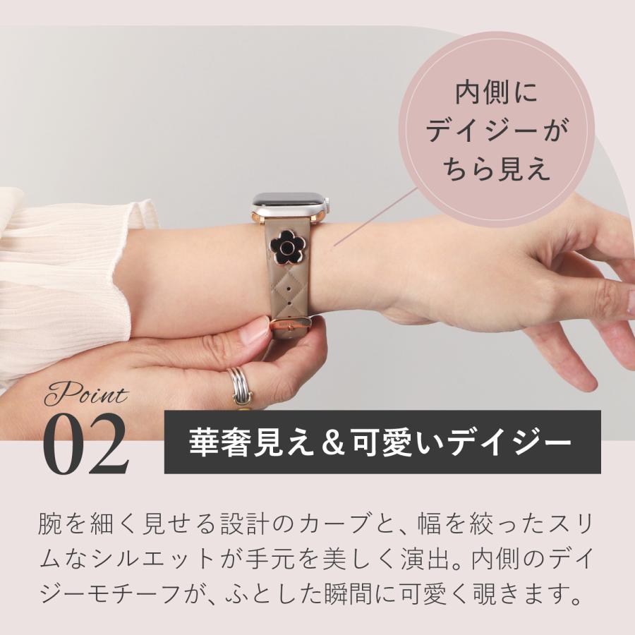 MARY QUANT マリークヮント アップルウォッチバンド ベルト 替え スリム レディース Apple Watch Series 10 9 8 7 6 5 4 SE SE2 3 2 1 42mm 41mm 40mm 38mmの画像