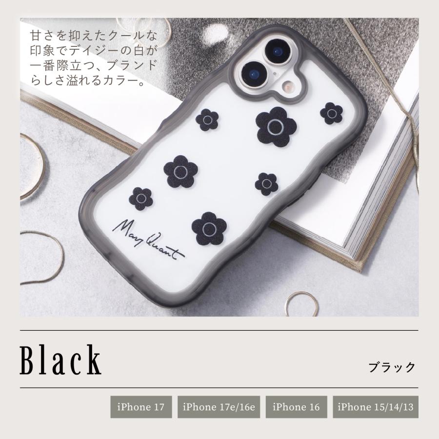 MARY QUANT マリークヮント iPhone17 iPhone17e 16 16e 15 14 ケース スマホケース アイフォン ウェーブフレーム デイジー レディース キラキラ うねうね | MARY QUANT | 13