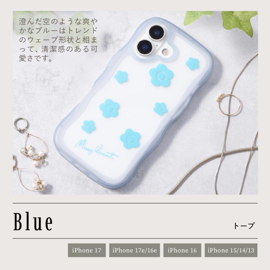 MARY QUANT マリークヮント iPhone17 iPhone17e 16 16e 15 14 ケース スマホケース アイフォン ウェーブフレーム デイジー レディース キラキラ うねうね | MARY QUANT | 14
