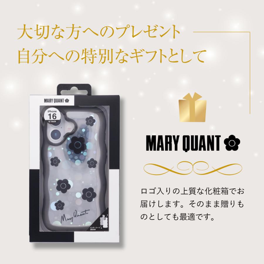 MARY QUANT マリークヮント iPhone17 iPhone17e 16 16e 15 14 ケース スマホケース アイフォン ウェーブフレーム デイジー レディース キラキラ うねうね | MARY QUANT | 12