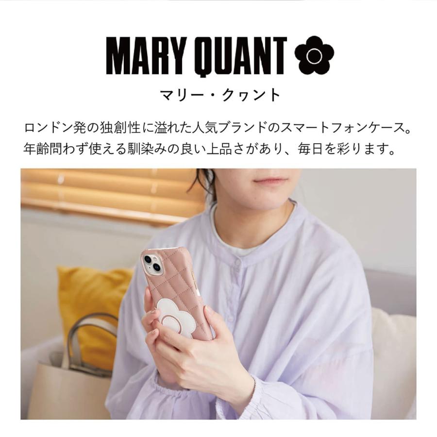 MARY QUANT マリークヮント iPhone 14 13 ケース スマホケース 携帯 レディース PU QUILT LEATHER BACK CASE｜sneak｜07