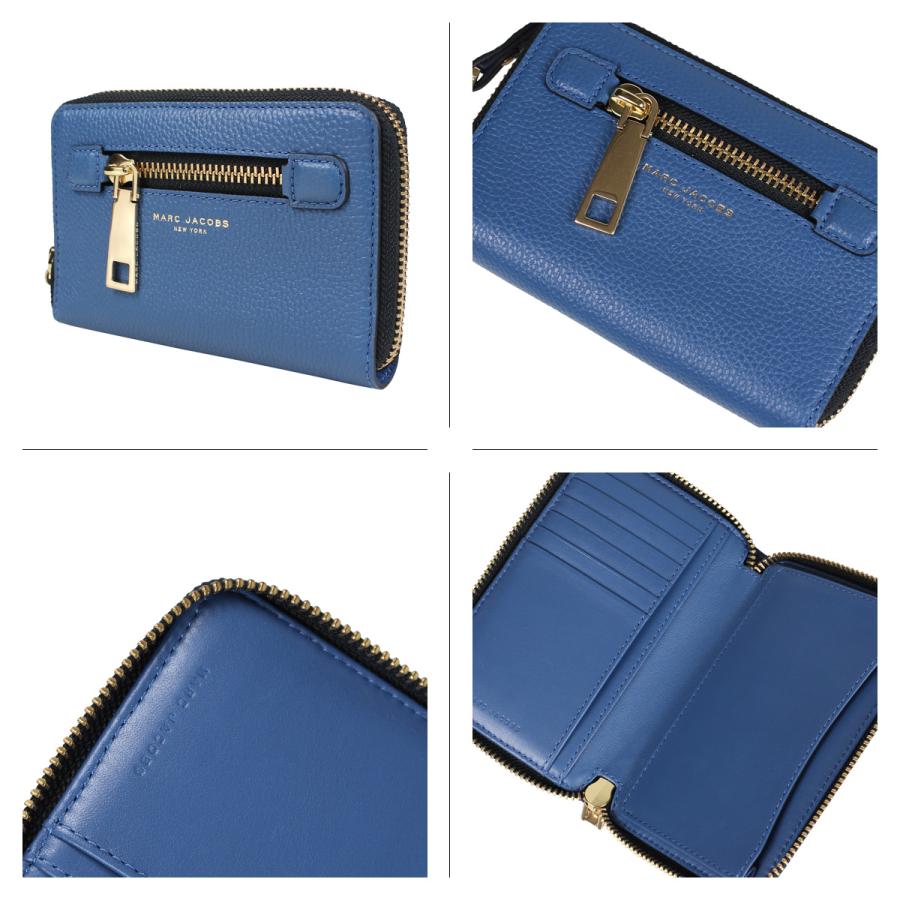 マークジェイコブス MARC JACOBS カードケース ケース スマホ 携帯 レディース レザー GOTHAM ZIP PHONE WRISTLET ブルー M0008455｜sneak｜03