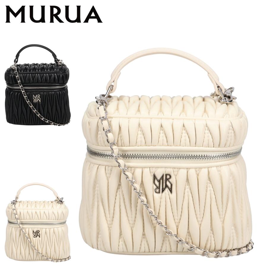 MURUA（ムルーア） バニティショルダーバッグ 化粧ポーチ メイク 収納 