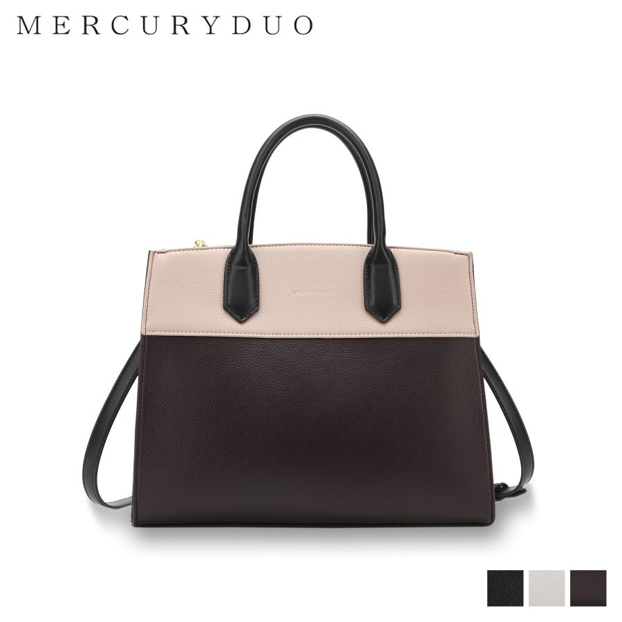 マーキュリーデュオ Mercuryduo ショルダーバッグ ハンドバッグ レディース 斜めがけ Hand Bag L ブラック アイボリー ダーク ブラウン 黒 Mer b Muo Iii b スニークオンラインショップ 通販 Yahoo ショッピング