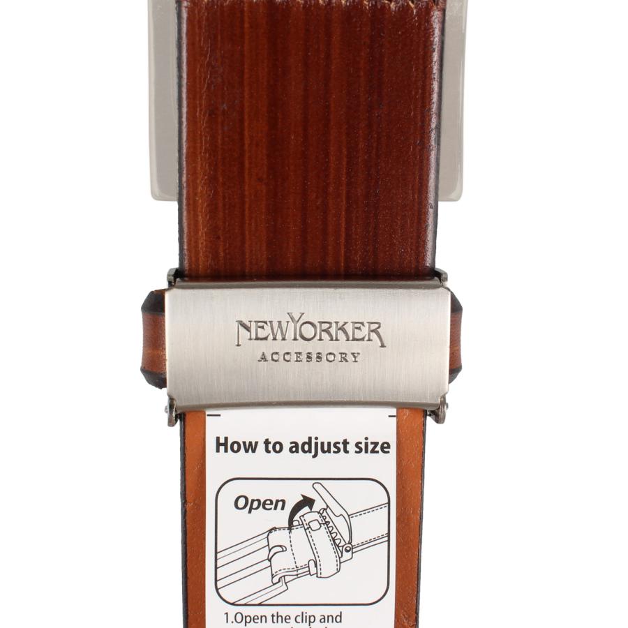 NEWYORKER ニューヨーカー レザーベルト ブラウン ダークブラウン 本革 NEWYORKER（ニューヨーカー） ベルト メンズ 本革 BELT ブラック