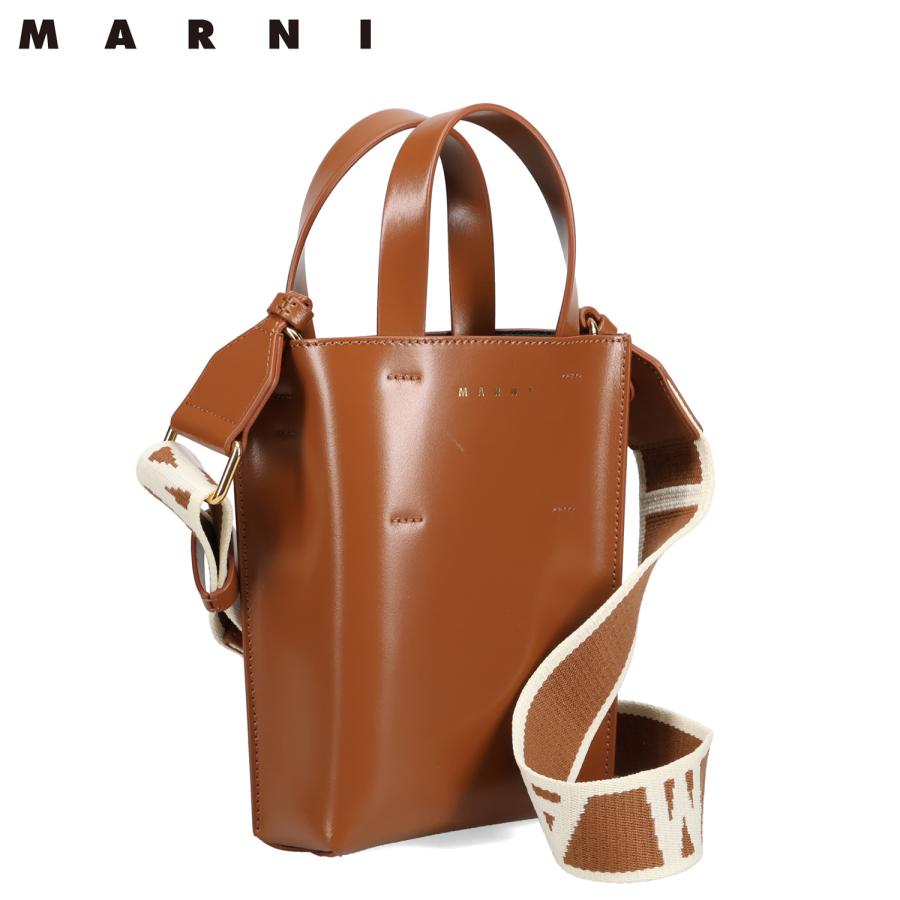 訳あり MARNI マルニ バッグ トートバッグ ショルダー レディース 斜めがけ 大人 軽量 ブラウン SHMP0050U0LV639 返品不可