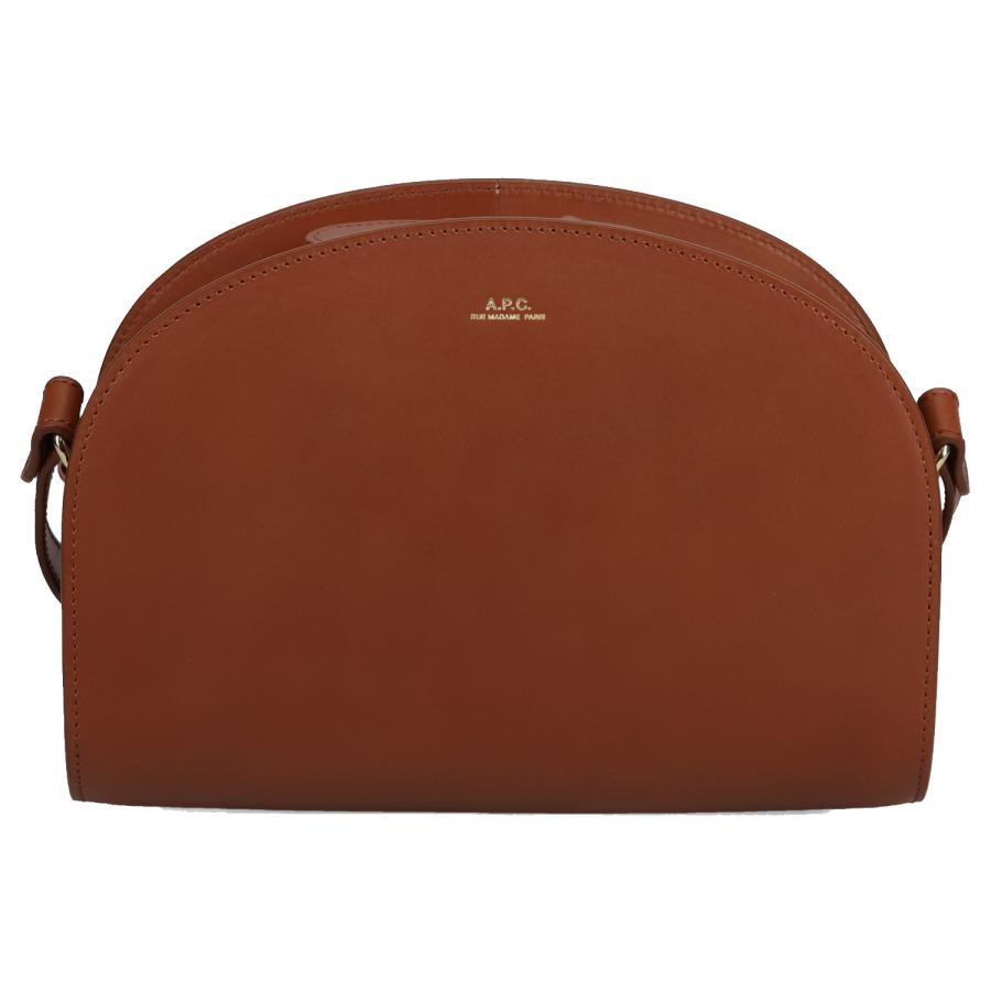 訳あり A.P.C. アーペーセー ハーフムーン バッグ ショルダーバッグ レディース 斜めがけ 軽量 ブラウン PXAWVF61048 返品不可の画像
