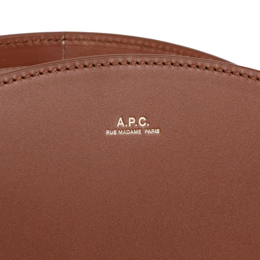 訳あり A.P.C. アーペーセー ハーフムーン バッグ ショルダーバッグ レディース 斜めがけ 軽量 ブラウン PXAWVF61048 返品不可の画像