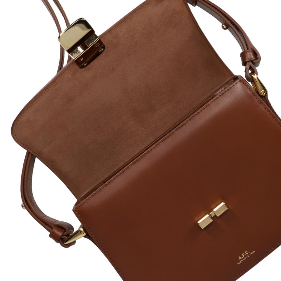 訳あり A.P.C. アーペーセー グレース スモール バッグ ショルダーバッグ レディース 斜めがけ 軽量 ブラウン PXBMWF61413 返品不可の画像