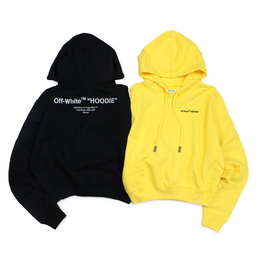 Off White オフホワイト パーカー プルオーバー レディース スウェット Felpa Stampa Logo Sweatshirt ブラック イエロー Owbb016 Ow 02 スニークオンラインショップ 通販 Yahoo ショッピング