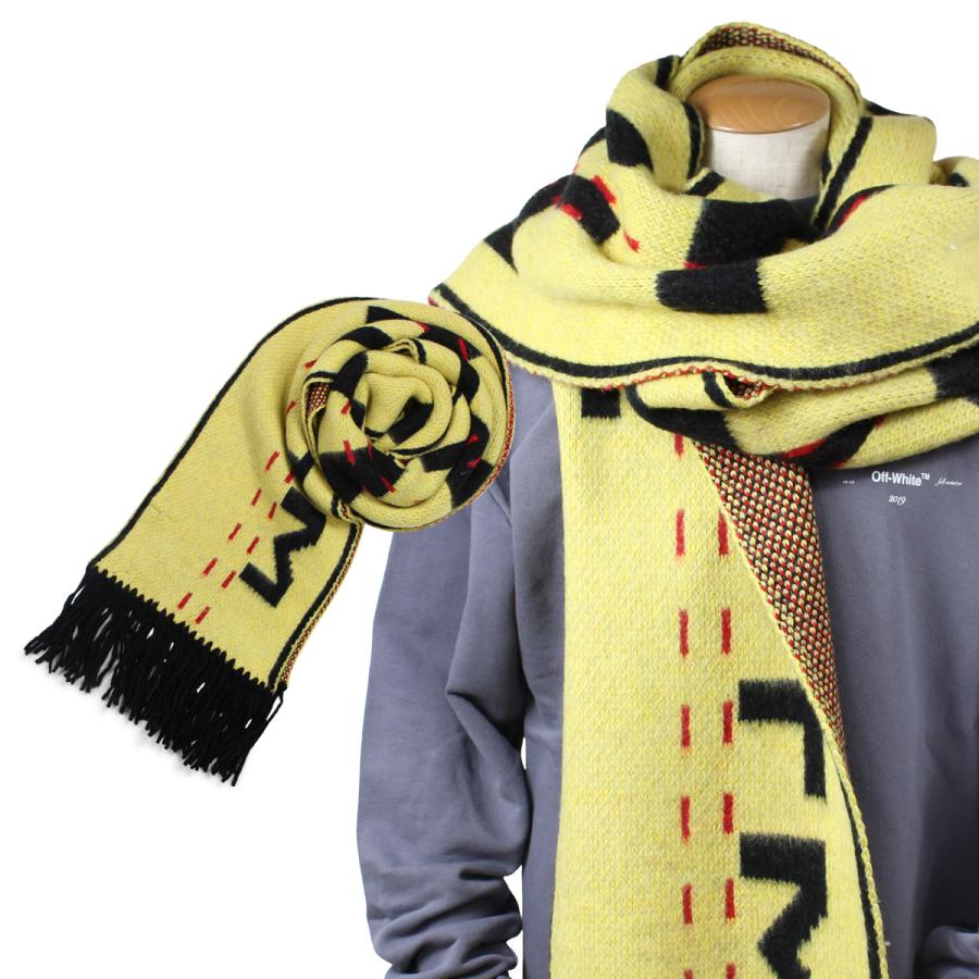 Off White オフホワイト マフラー メンズ レディース 大判 ウール Industrial Scarf イエロー Owma009 Ow 12 スニークオンラインショップ 通販 Yahoo ショッピング
