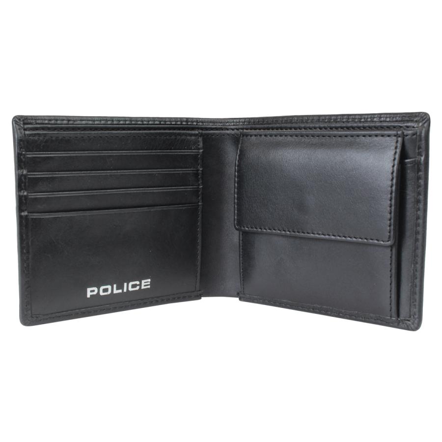 POLICE（ポリス） 財布 二つ折り レザー メンズ EDGE SHORT WALLET