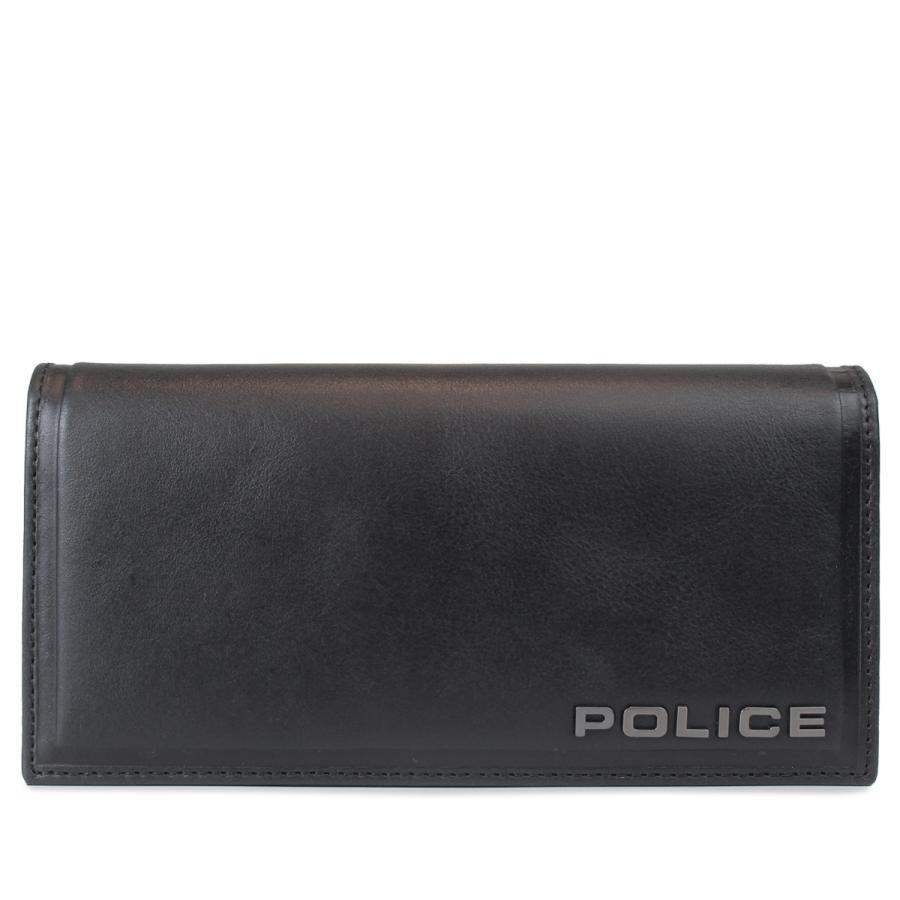 POLICE（ポリス） 長財布 レザー メンズ EDGE LONG WALLET ブラック