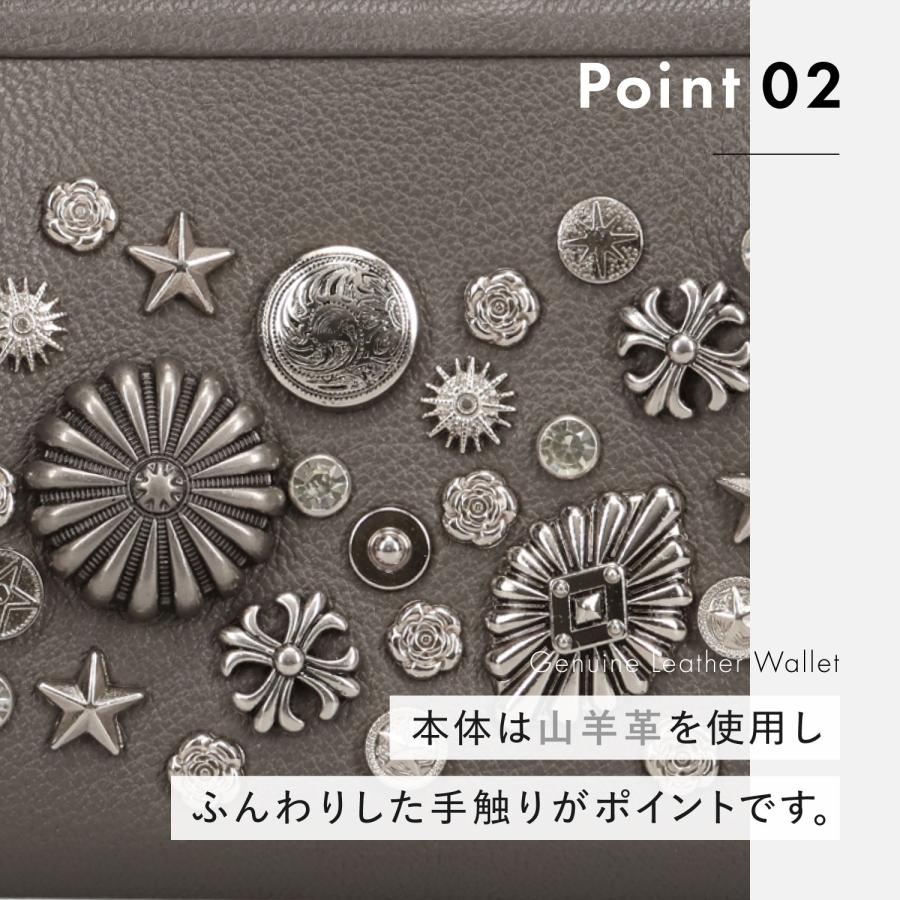 ペルケ perche 財布 二つ折り財布 レディース がま口 軽量 本革 コンパクト ブラック ゴールド シルバー 黒 80-06-00100 爆買の画像