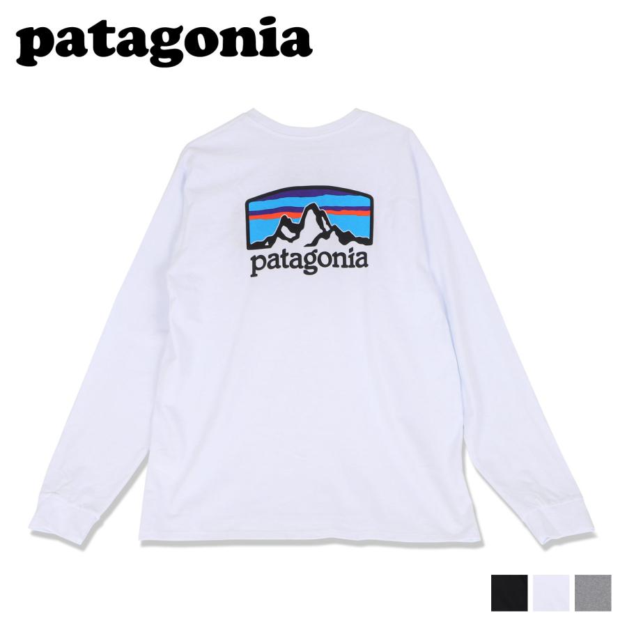 【当店限定販売】 patagonia パタゴニア Tシャツ 38514 白 黒 グレー ホワイト ブラック TEE RESPONSIBILI HORIZONS ROY FITZ L/S レディース メンズ カットソー ロンT 長袖 長袖