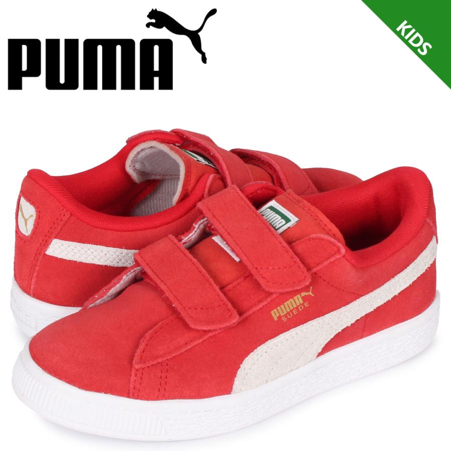 Puma プーマ スウェード 2ストラップ スニーカー キッズ Kids Suede 2 Strap レッド 03 Puma スニークオンラインショップ 通販 Yahoo ショッピング