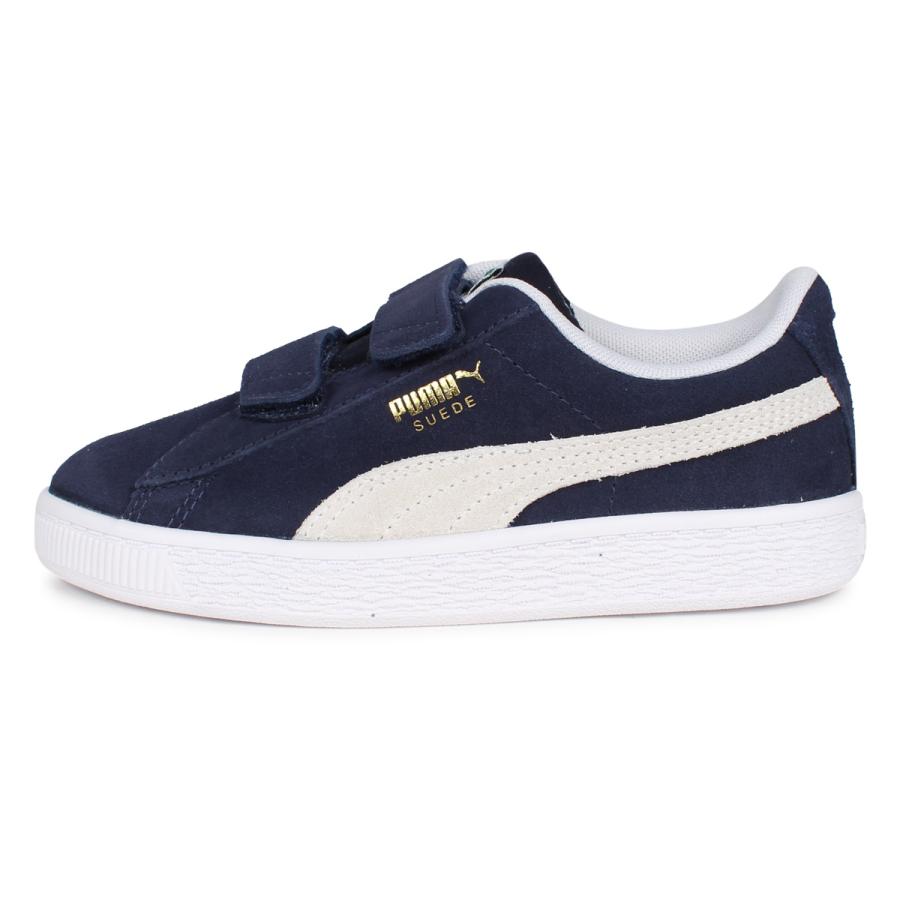 PUMA プーマ スウェード クラシック スニーカー キッズ スエード ベルクロ SUEDE CLASSIC 21 V PS ネイビー 380563-03｜sneak｜03