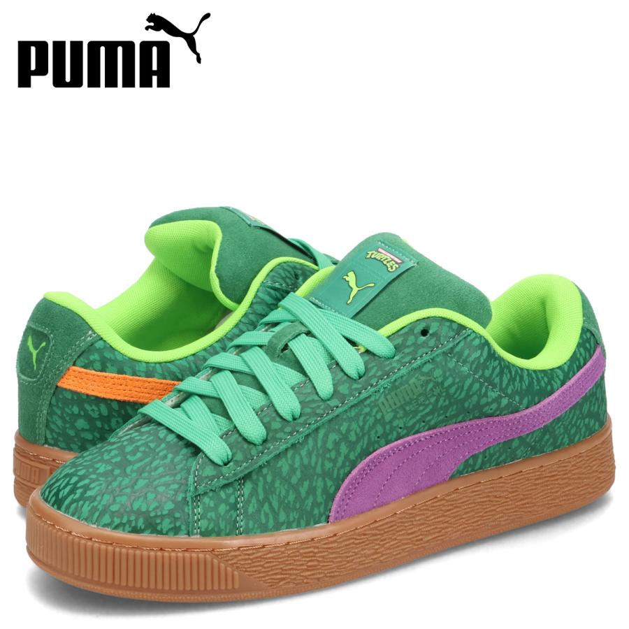 PUMA プーマ スウェード スニーカー メンズ スエード SUEDE XL TMNT グリーン 401304-01 PUMA（プーマ） スニーカー スウェード メンズ スエード SUEDE XL TMNT