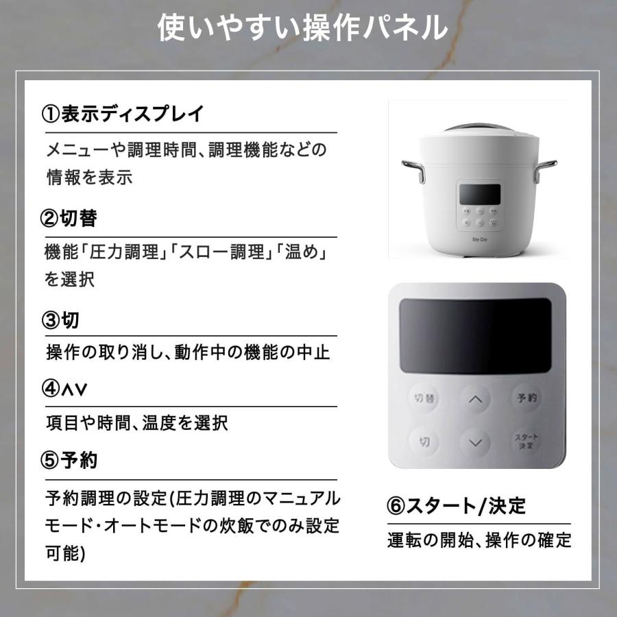 Re・De Re・De Pot リデポット 圧力鍋 電気圧力鍋 炊飯器 マルチ