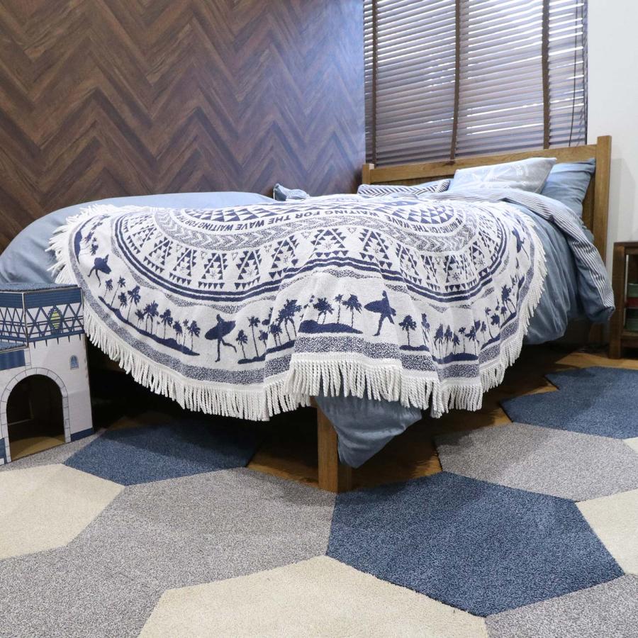 Rugtasu ラグタス タイルラグ 10点セット タイルカーペット フロアマット ジョイントマット ヘキサゴン 50cm×43cm 置くだけ 吸着 犬 猫 ペット