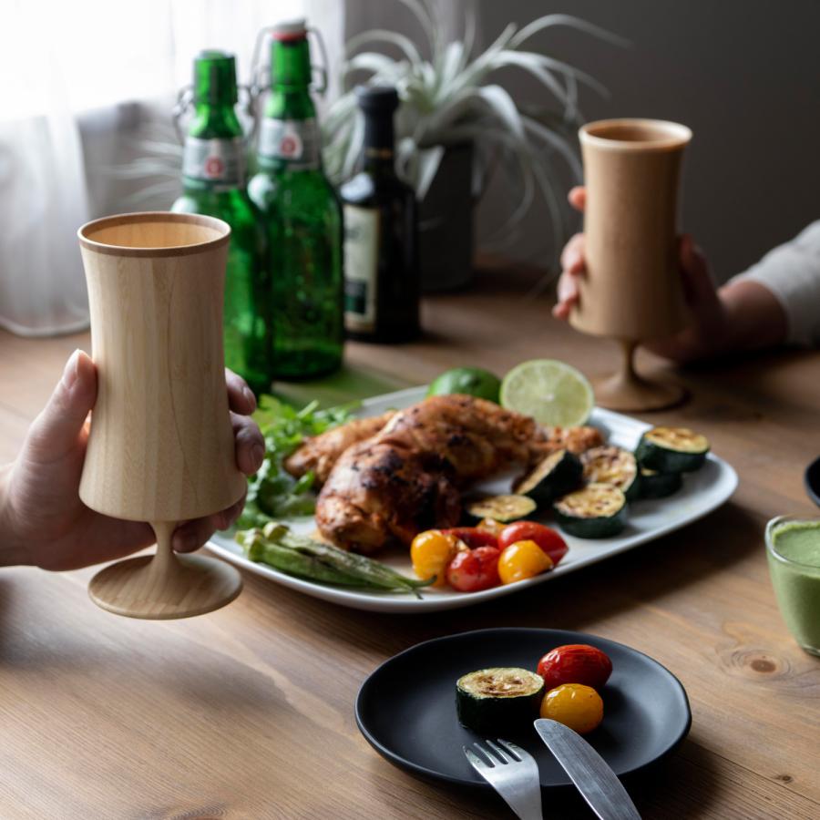 リヴェレット RIVERET グラス ビアグラス 2点セット ペアグラス ビアベッセル ナイトL 天然素材 日本製 食洗器対応 RV-128WBの画像