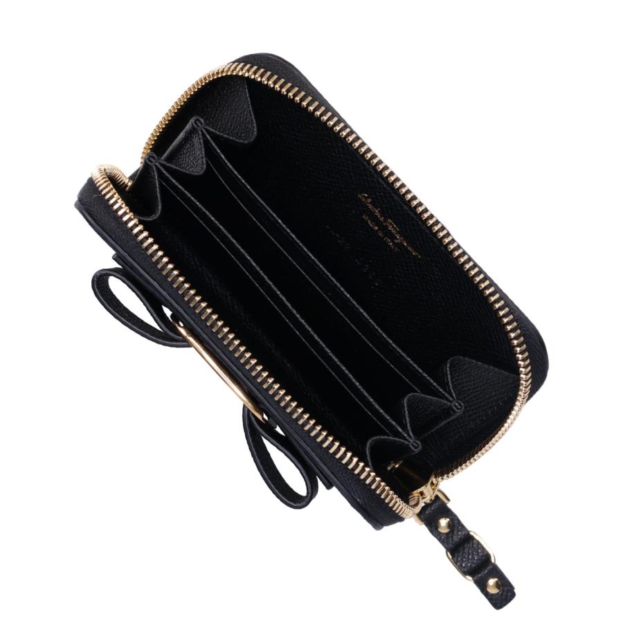 サルヴァトーレ フェラガモ Salvatore Ferragamo カードケース コインケース 小銭入れ レディース ラウンドファスナー 本革 CARD CASE ブラック 黒 725290｜sneak｜06