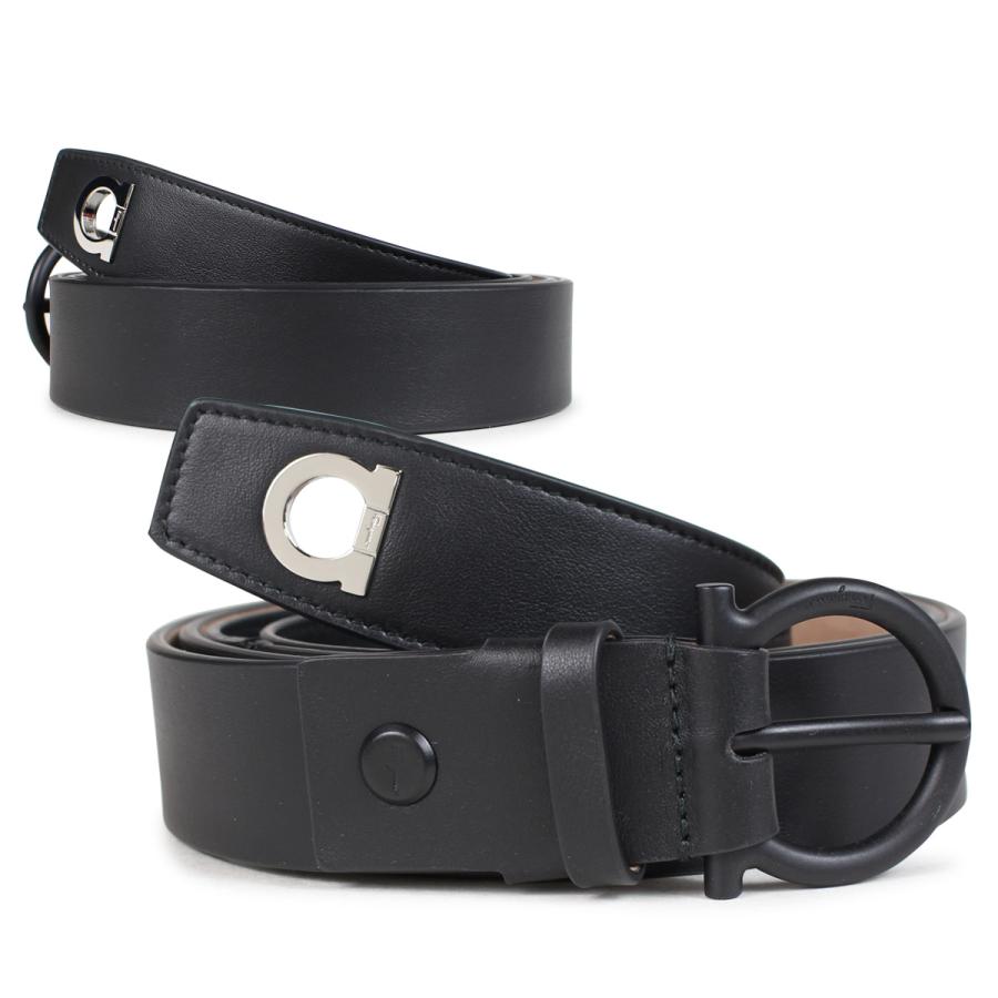 奇跡の再販 フェラガモ ベルト メンズ レザーベルト Salvatore Ferragamo Adjustable Gancini Belt ブラック 現金特価 Www Skylanceronline Com