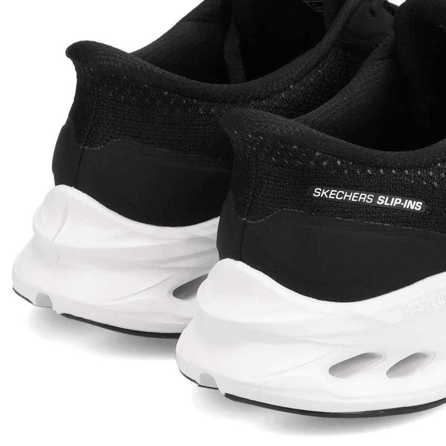 スケッチャーズ SKECHERS スリップインズ マックスクッショニング グライドステップ ハードフォード スニーカー レディース 厚底 軽量 ブラック 黒 129403の画像