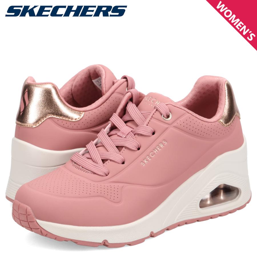 スケッチャーズ SKECHERS スニーカー ウノ ウェッジ レディース 厚底 UNO WEDGE ピンク 177520 SKECHERS（スケッチャーズ） スニーカー ウノ ウェッジ レディース