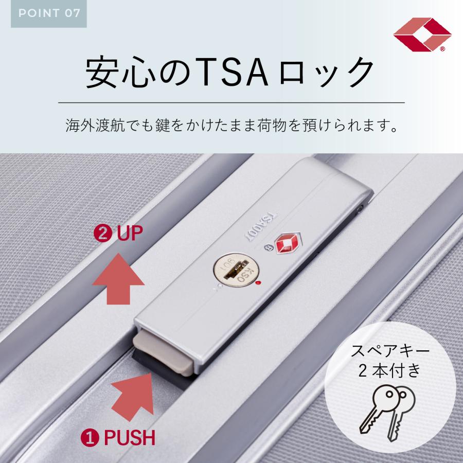 サンコー SUNCO スーツケース キャリーバッグ 極軽 メンズ レディース 超軽量 93L ハード フレーム TSAロック搭載 SUPER LIGHTS MGC MGC2-69の画像