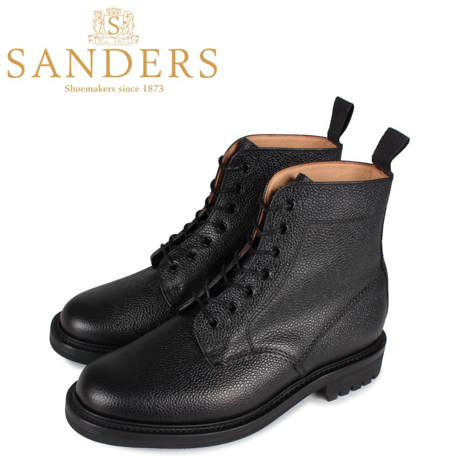 SANDERS サンダース ダービーブーツ メンズ ビジネス KELSO PLAIN FRONT DERBY BOOT Fワイズ ブラック 黒 8366BG sns8366bgスニーク