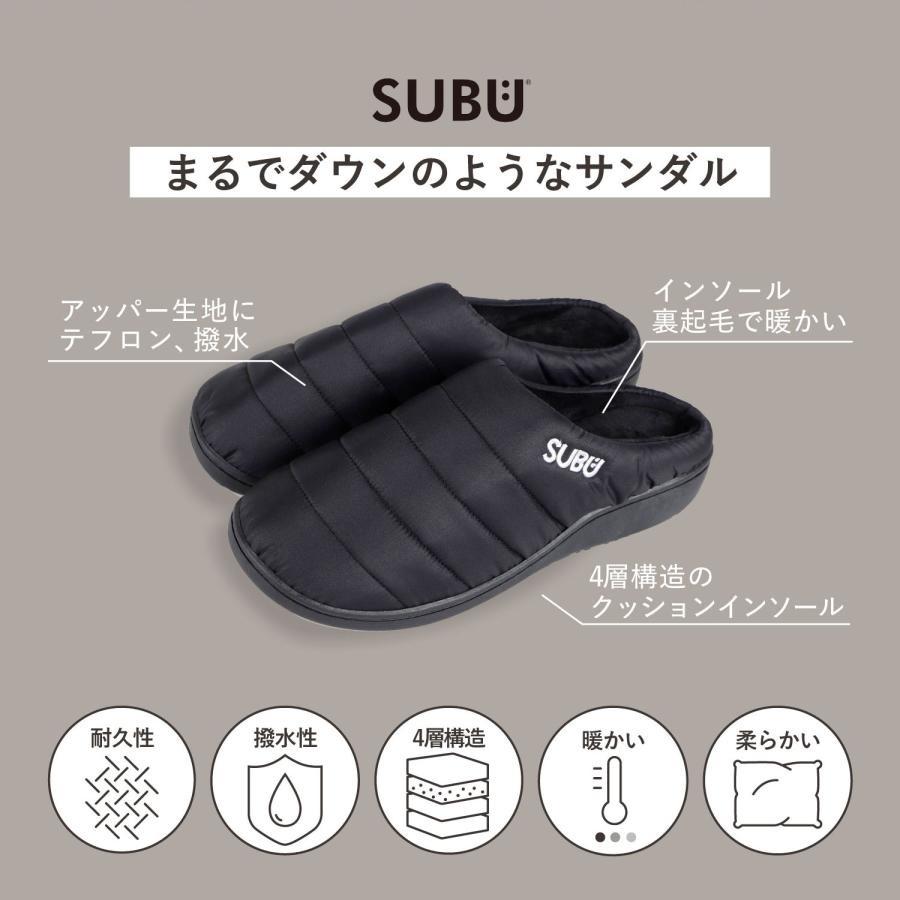 SUBU スブ サンダル スリッポン スリッパ パーマネント メンズ レディース PERMANENT ブラック グレー カーキ レッド ブラウン シルバー グリーン 黒 | SUBU | 08