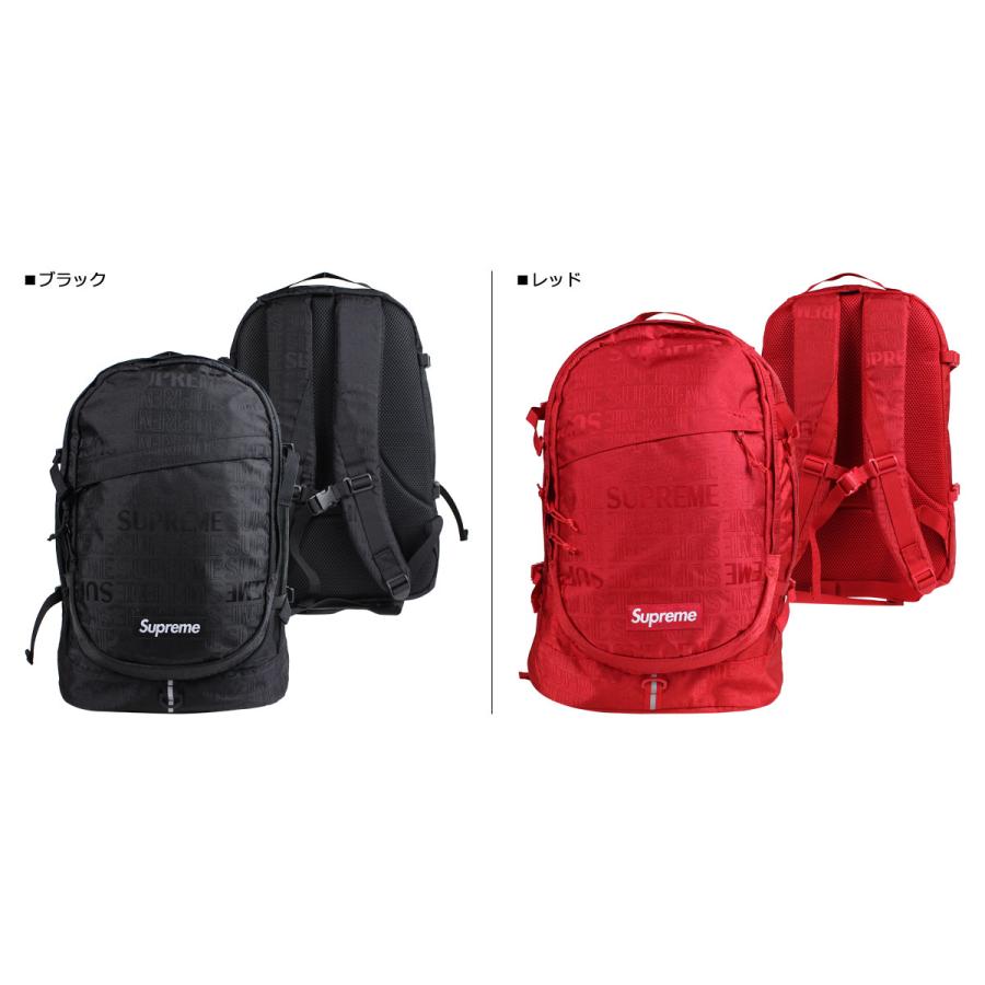 シュプリーム Supreme リュック バッグ バックパック メンズ レディース 25L BACKPACK ブラック レッド 黒