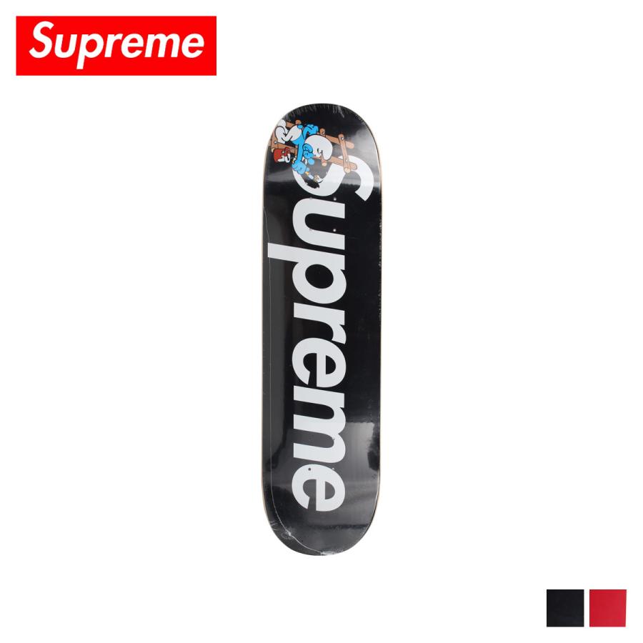 コンビニ受取対応商品 シュプリーム スマーフ Supreme Smurfs スケートボード デッキ スケボー Skateboard ブラック レッド 黒 日本最大級 Tickets Fikifoo Com