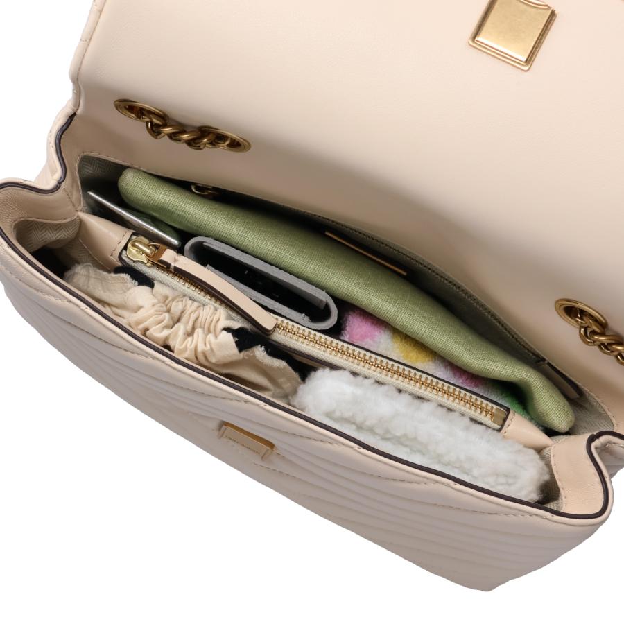 トリー バーチ TORY BURCH バッグ ショルダーバッグ レディース 斜めがけ 本革 軽量 大きめ KIRA LARGE SHOULDER BAG ベージュ 90446 爆買の画像