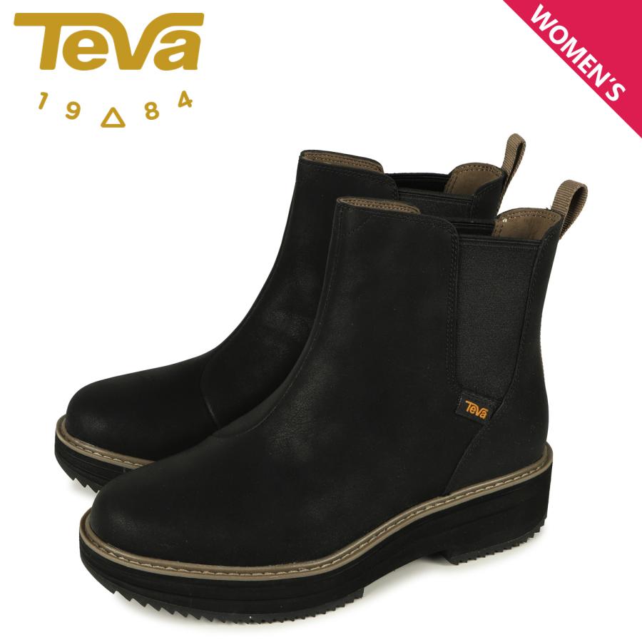 Teva テバ サイドゴアブーツ ミッドフォーム チェルシー レディース MIDFORM CHELSEA ブラック 黒 1123094 | Teva